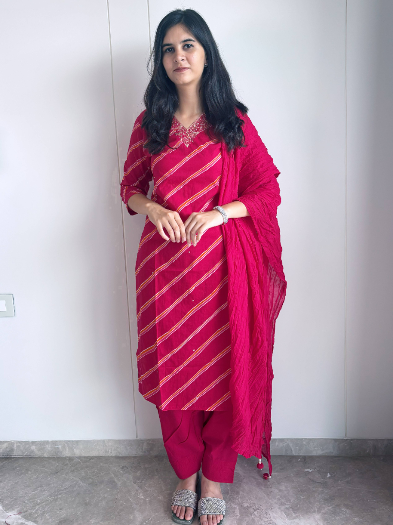 Cotton Leheriya Suit
